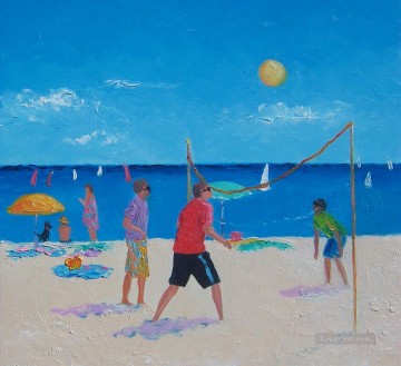 Voleibol de playa impresionista Pinturas al óleo